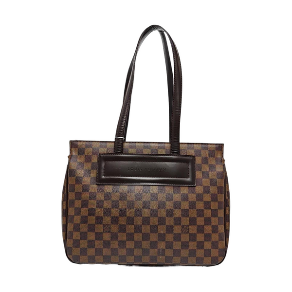PARIOLI PM Damier Ebene Coated Canvas Brown
