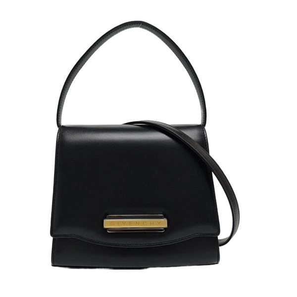 Leather Shoulder Bag Black