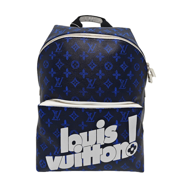 DISCOVERY PM Monogram Coated Canvas Blue