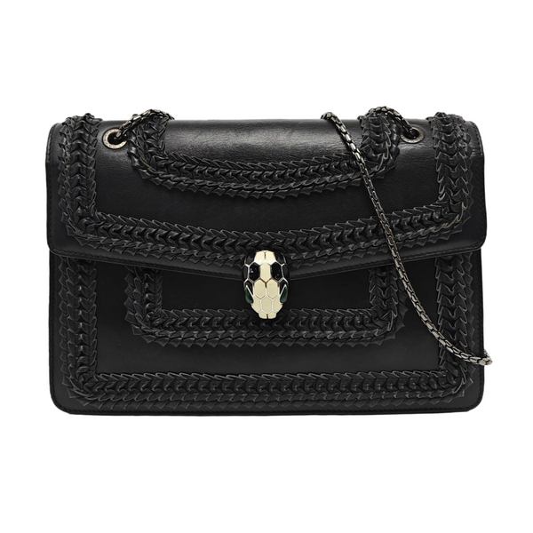 SERPENTI FOREVER Medium Calfskin Black