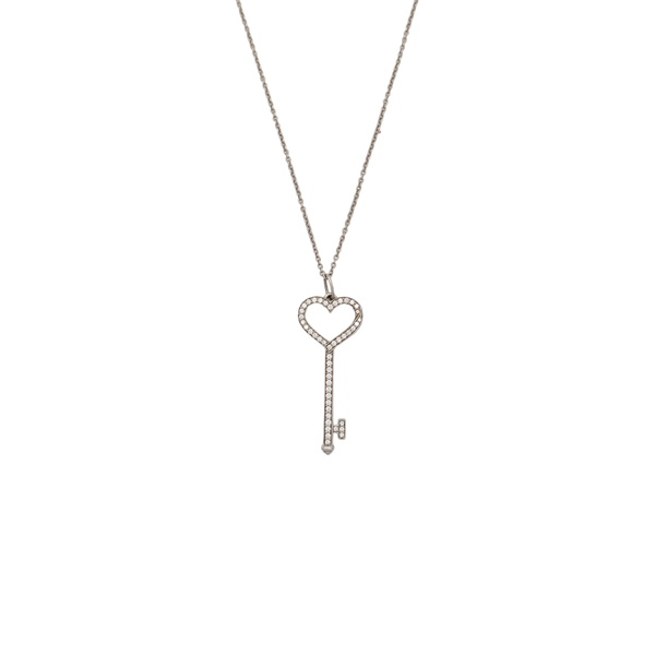 Tiffany Keys Platinum 950 Silver Necklace
