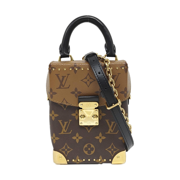 CAMERA BOX Monogram Coated Canvas Brown