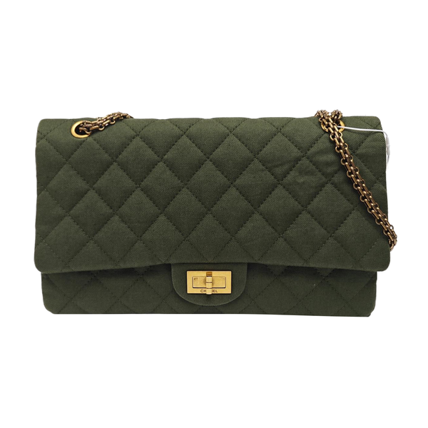 2.55 227 Quilted Canvas Green