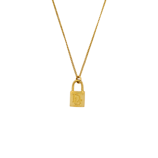 Dior Oblique Metal Gold Necklace