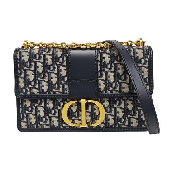 30 Montaigne Oblique Canvas Blue
