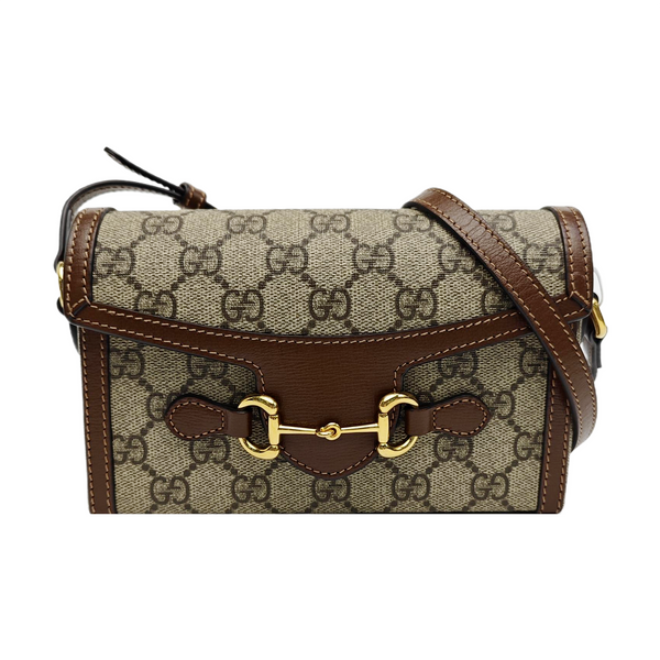 Horsebit 1955 Mini Monogram Coated Canvas Beige