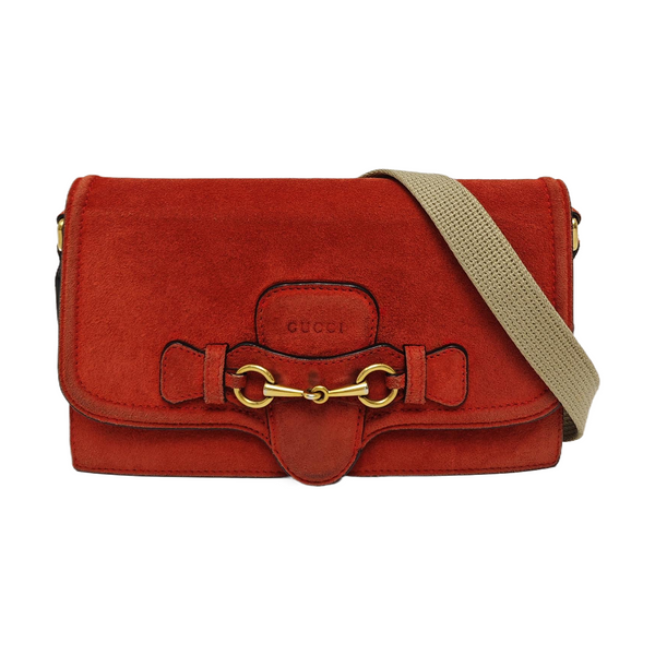 Suede Shoulder Bag Red