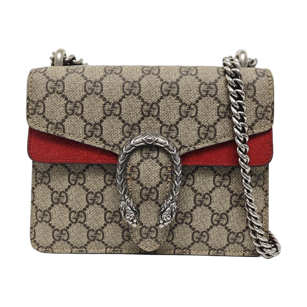 Dionysus Mini Monogram Coated Canvas Beige