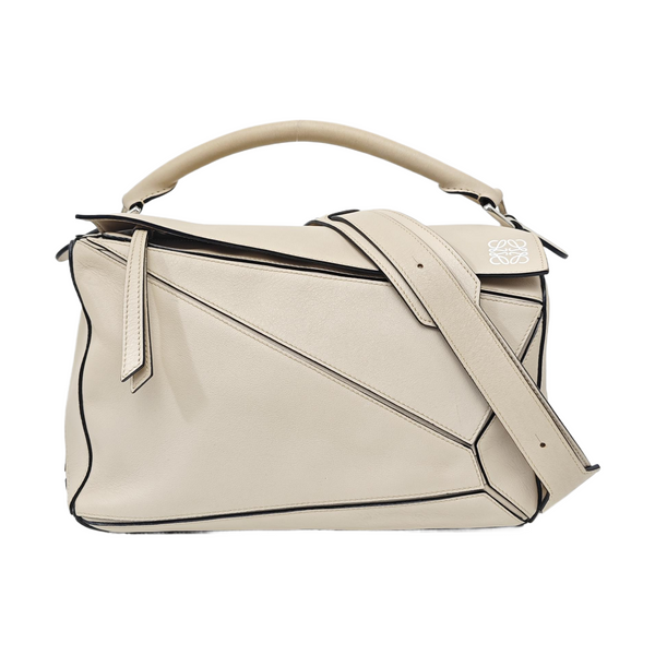 Puzzle Medium Calfskin Beige