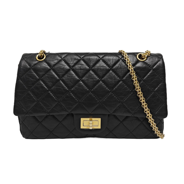 2.55 Maxi Quilted Calfskin Black