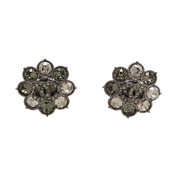 Synthetic Crystal Gray Stud Earrings