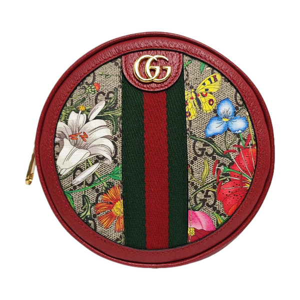 Ophidia Mini Monogram Coated Canvas Red