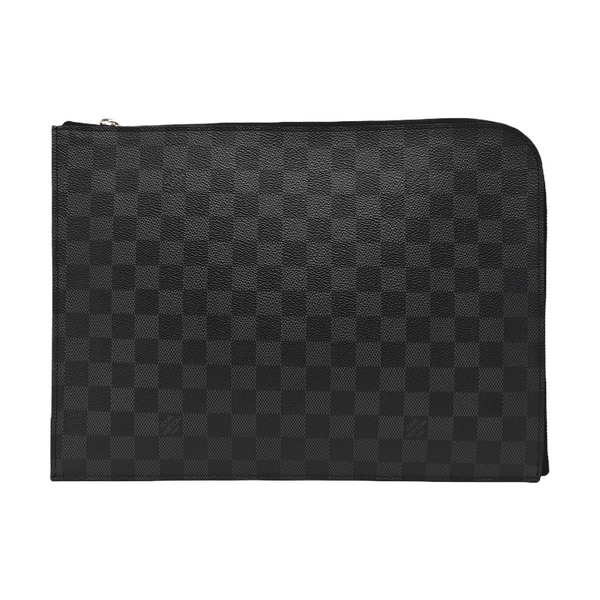 Damier Graphite Coated Canvas Clutch Gray