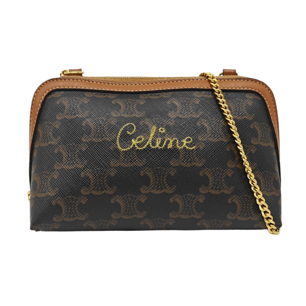 TRIOMPHE CANVAS Small Coated Canvas Brown