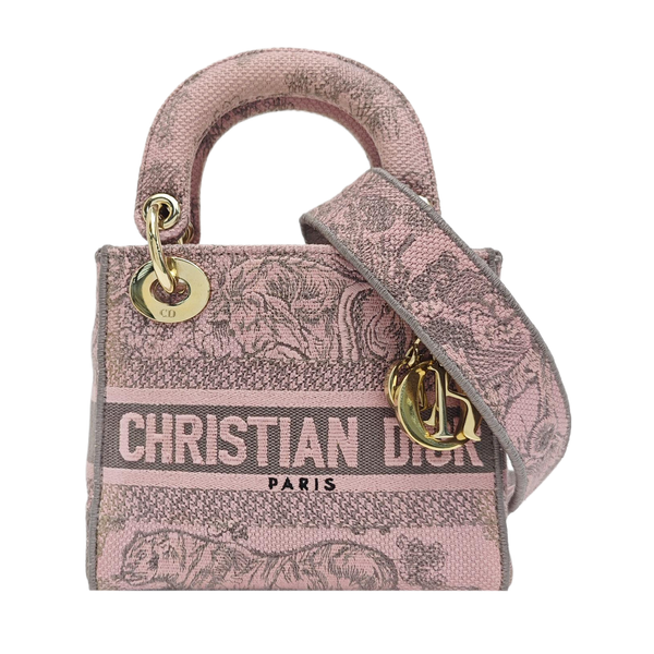 Lady Dior Mini Fabric Pink