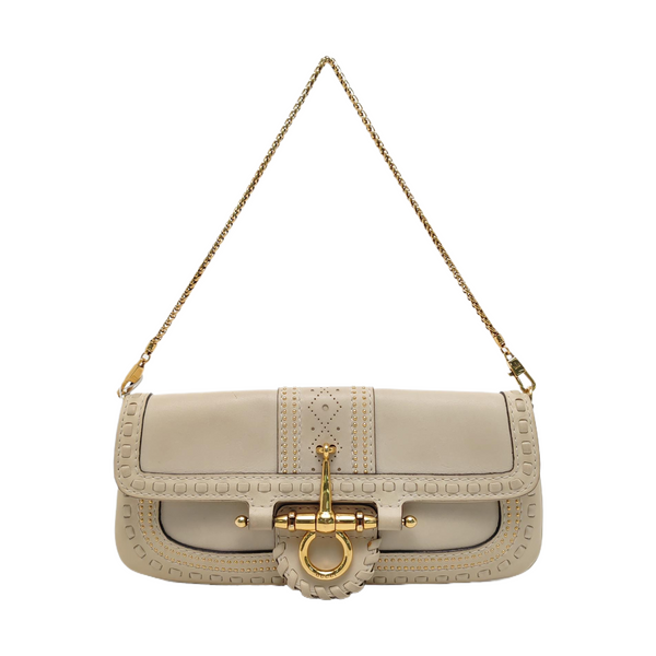 Snaffle Bit Calfskin White
