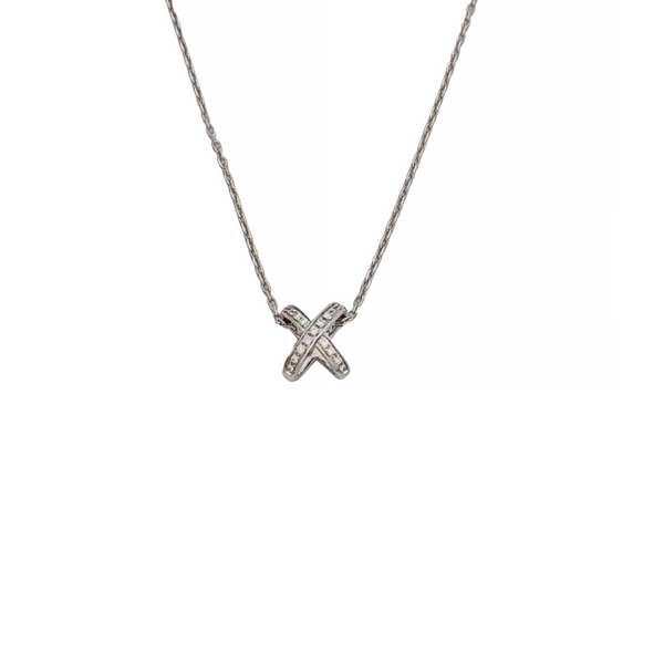 Jeux De Liens 18k White Gold Silver Necklace