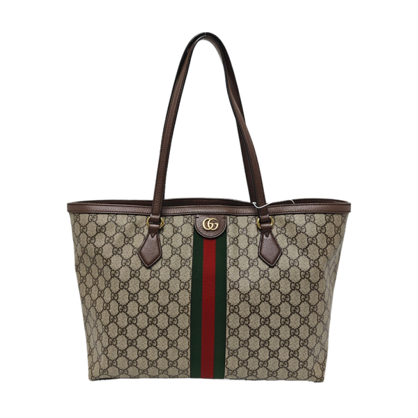 Monogram Coated Canvas Tote Bag Brown