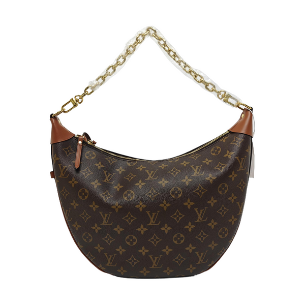 LOOP HOBO Monogram Coated Canvas Brown