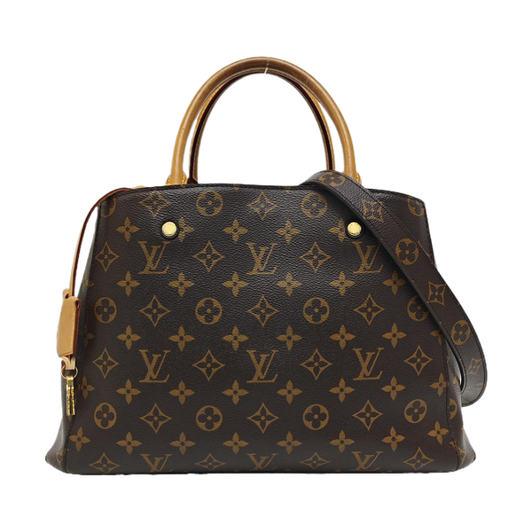 MONTAIGNE Monogram Coated Canvas Brown