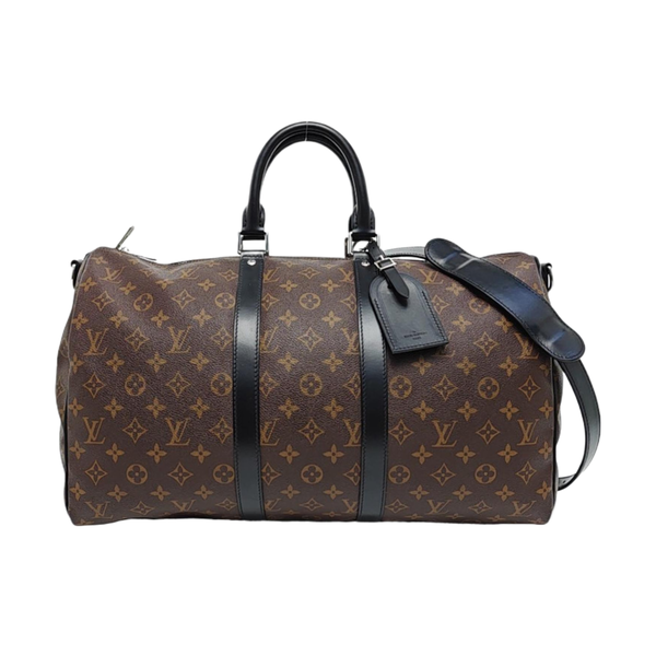 KEEPALL 45 Damier Ebene Coated Canvas Brown