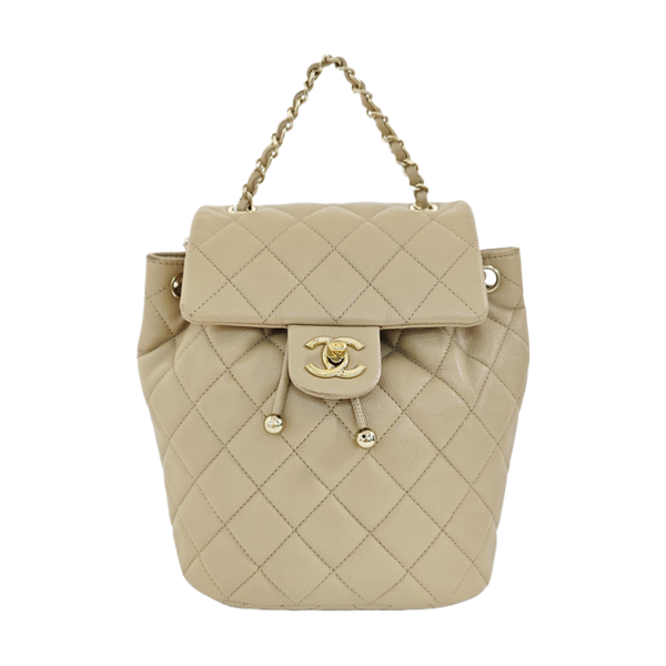 URBAN SPIRIT Quilted Grained Calfskin Beige