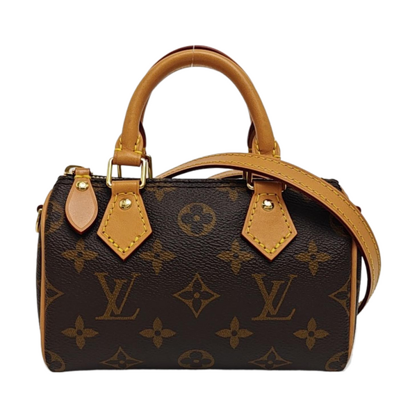 SPEEDY Nano Monogram Coated Canvas Brown