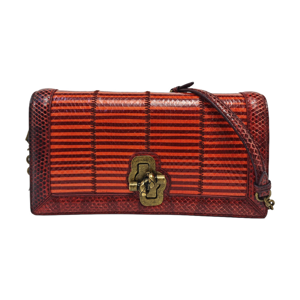 Python Shoulder Bag Red