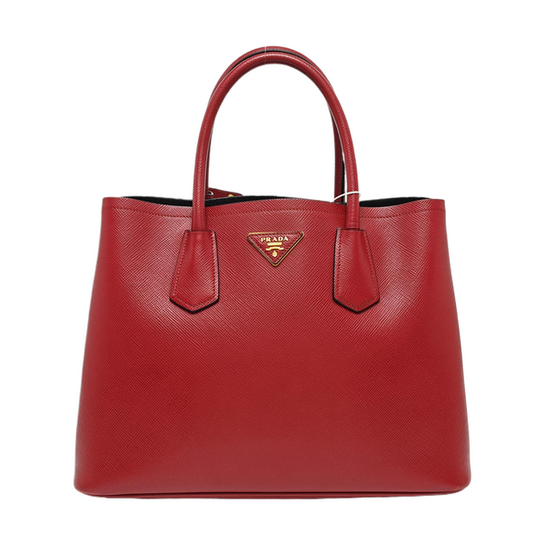 Double Medium Saffiano Calfskin Red