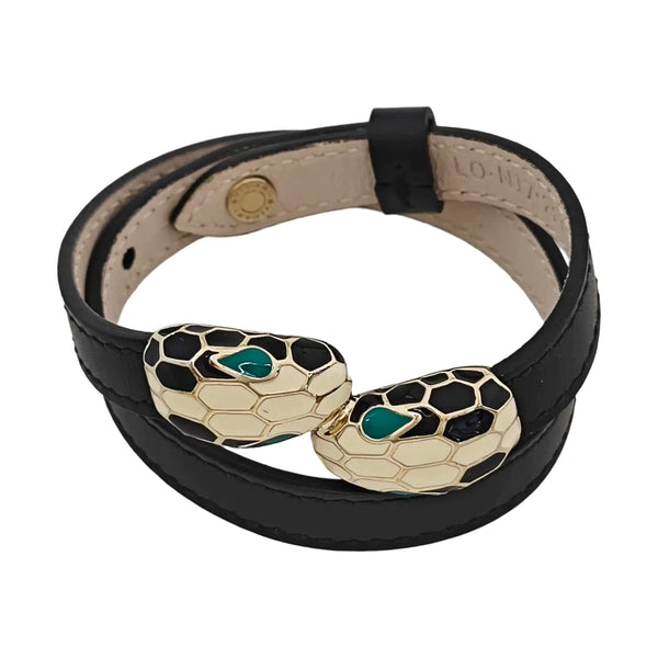 SERPENTI Metal Black Bangle