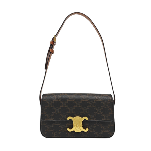 TRIOMPHE Small Coated Canvas Brown