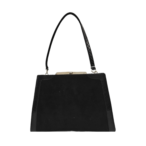 Canvas Top Handle Bag Black