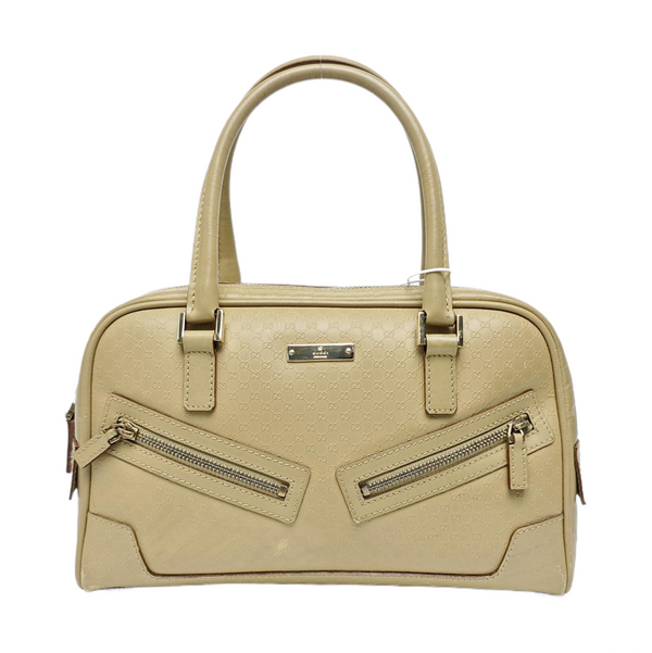 Calfskin Top Handle Bag Beige