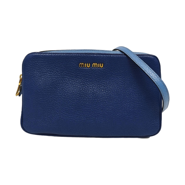 Calfskin Shoulder Bag Blue