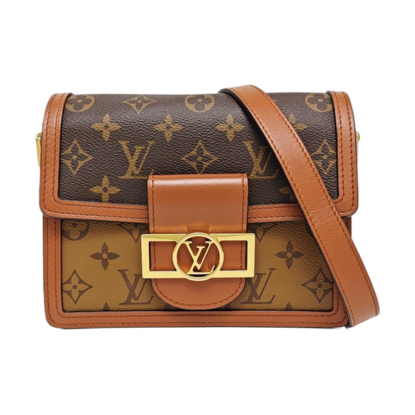 DAUPHINE Mini Monogram Coated Canvas Brown
