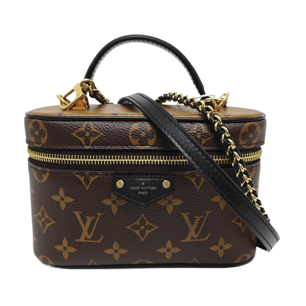 Vanity Chain Pouch Monogram Coated Canvas Brown
