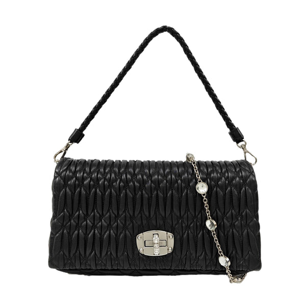 Crystal Quilted Lambskin Black