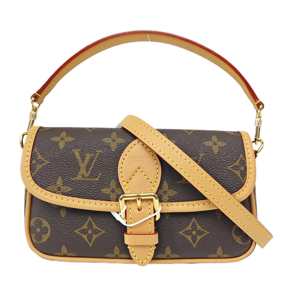DIANE Nano Monogram Coated Canvas Brown