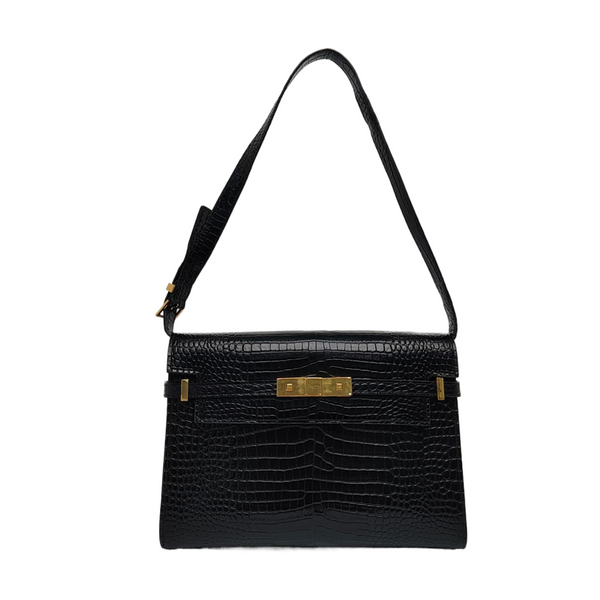 MANHATTAN Medium Calfskin Black