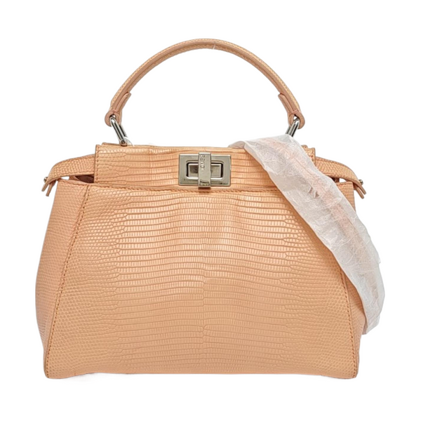 Authenticated pre-owned Peekaboo Mini Lizard Pink - Shoulder Bag at Looply