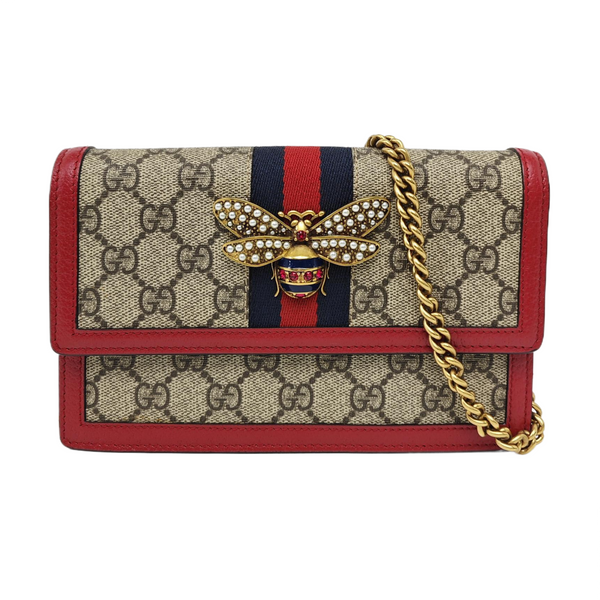 Queen Margaret Mini Monogram Coated Canvas Beige