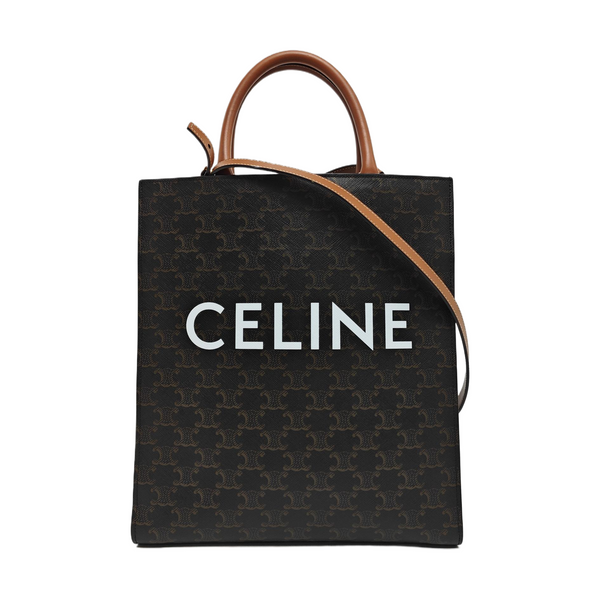CABAS CELINE Small Coated Canvas Brown