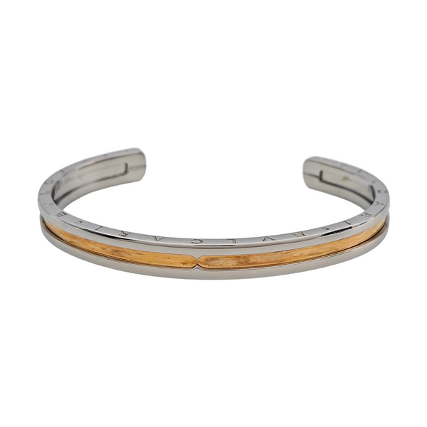 B.ZERO1 18k Rose Gold Silver Bangle