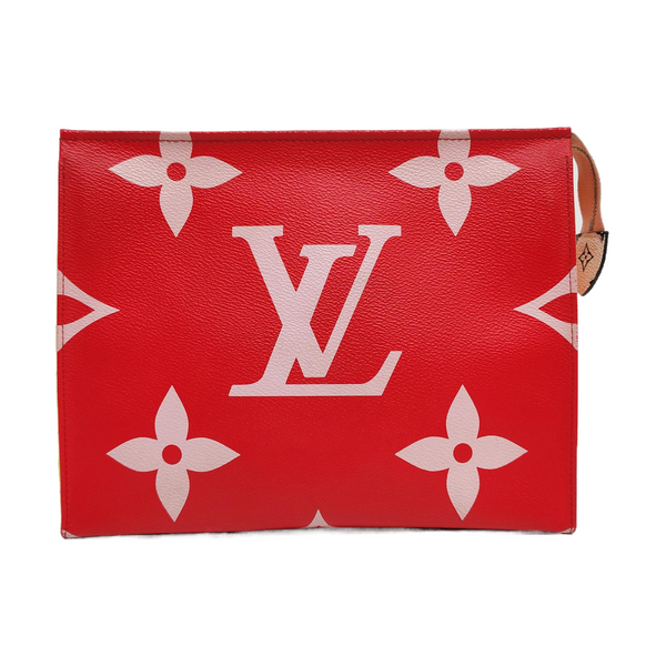 TOILET POCKET 26 Monogram Coated Canvas Red