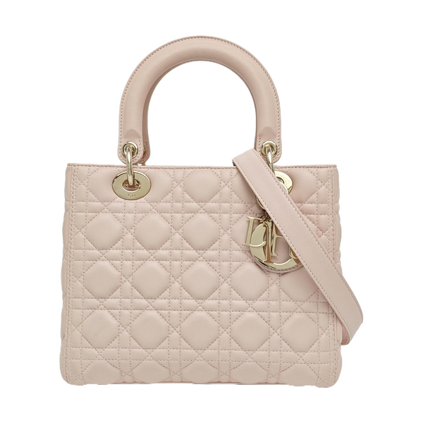 Lady Dior Medium Cannage Lambskin Pink