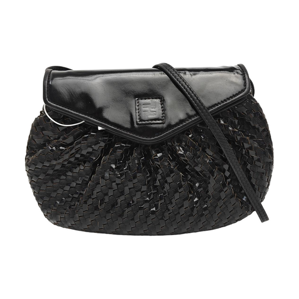 Leather Shoulder Bag Black