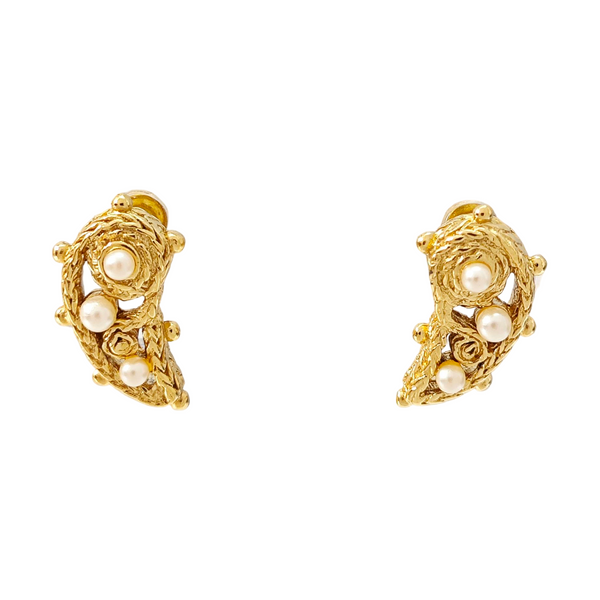Metal Gold Stud Earrings