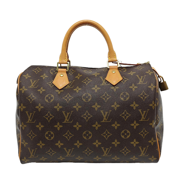 SPEEDY 30 Monogram Coated Canvas Brown
