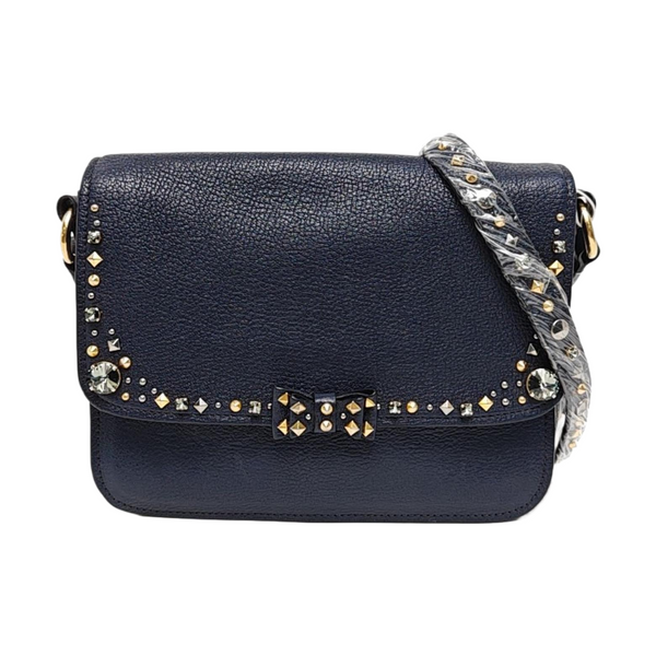 Calfskin Shoulder Bag Blue