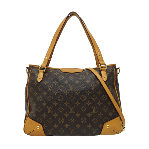ESTRELA MM Monogram Coated Canvas Brown